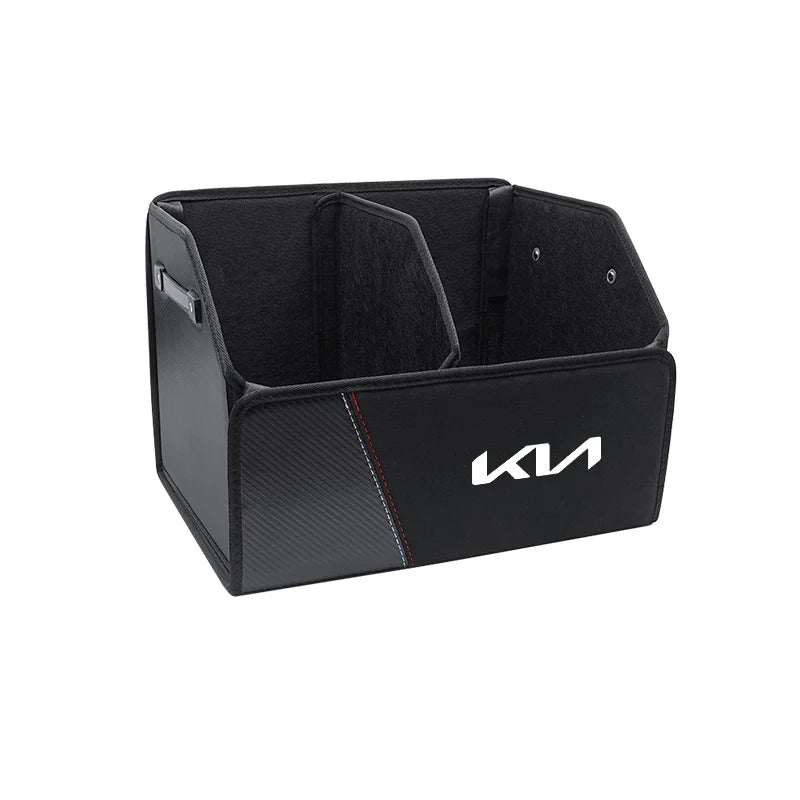 KIA Folding Car Trunk Organizer Box Storage Bag Tools Tidying For KIA EV6 Stinger RIO Sorento Picanto Ceed Borrego Syros K4 K5