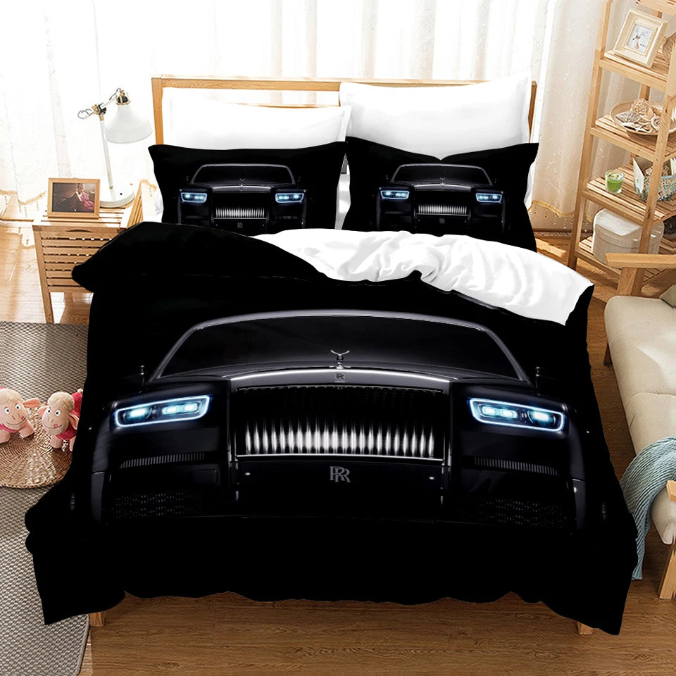 Sports Car Duvet Cover Set Luxury High Quality 3D Printed Bedding 2/3pcs Double Queen King Bedclothes Adults Boys Home Textile