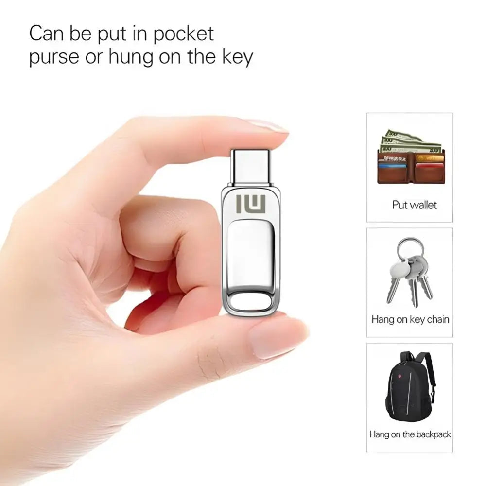 Xiaomi 2TB U Disk Mini Pen Drive USB Memory New USB Flash Drives 1TB TYPE C High Speed Usb 3.1 Waterproof Pendrive Metallic 128