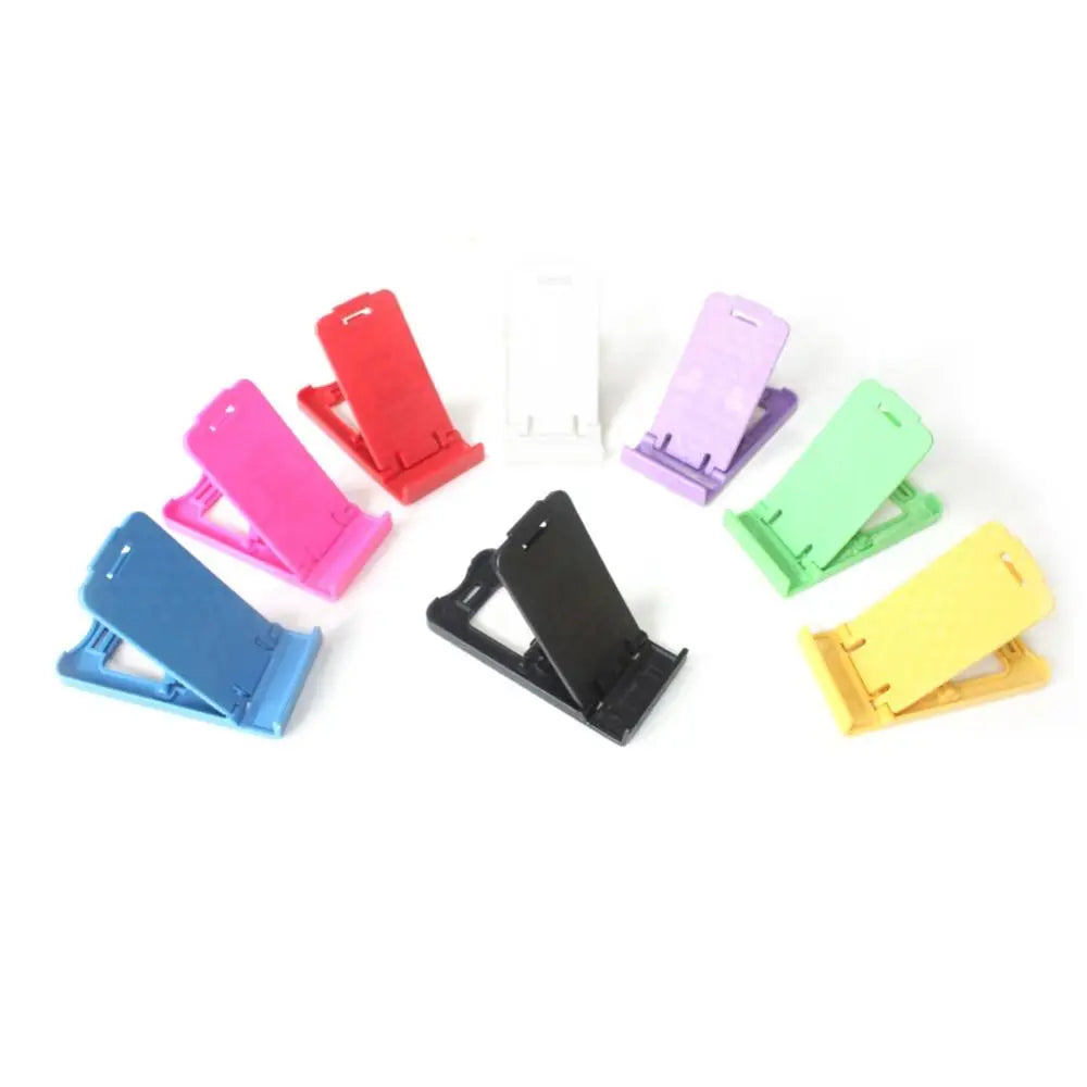 Cell Phone Desk Stand Portable Mini Foldable Plastic Universal Mobile Phone Holder Desktop Table Stand Bracket Phone Accessories
