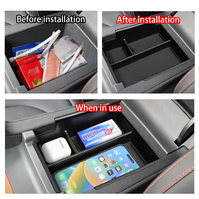For BYD Shark 2024 2025 Center Console Armrest Storage Box Car Tray Organizers Cup holder protective cover Accessories Tidying