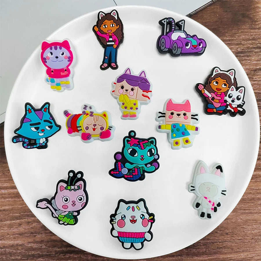12Pcs Cartoon Shoe Charms, Shoe Decoration Charms,Cute Shoe Charms for Party Birthday Gifts