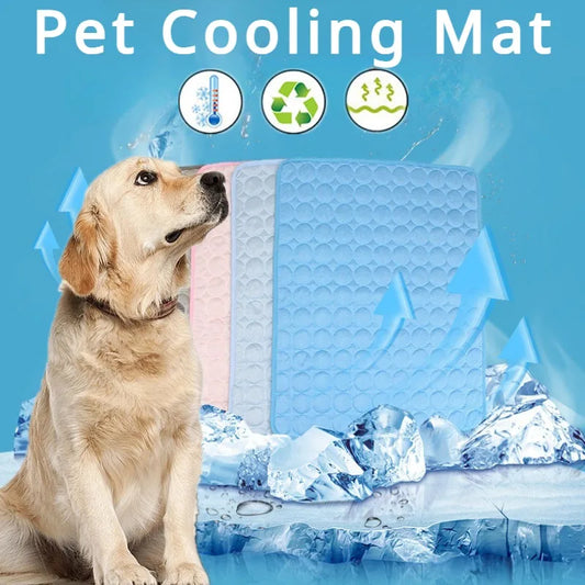 Summer Dog Cooling Mat Cat Cold Blanket Sofa Breathable Pet Ice Pad Bed Washable For Small Medium Large Dogs Accessories