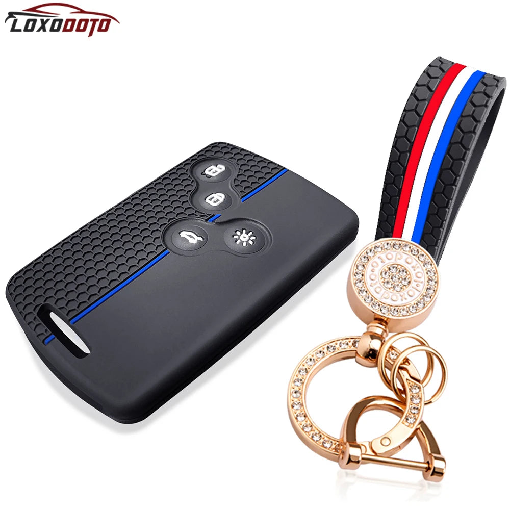 Siliconekey Case Card Cover Holder For Renault Megane 3 2 4 Kadjar Laguna 3 Koleos Clio 4 Captur Scenic 3 Stage Koleos Logan