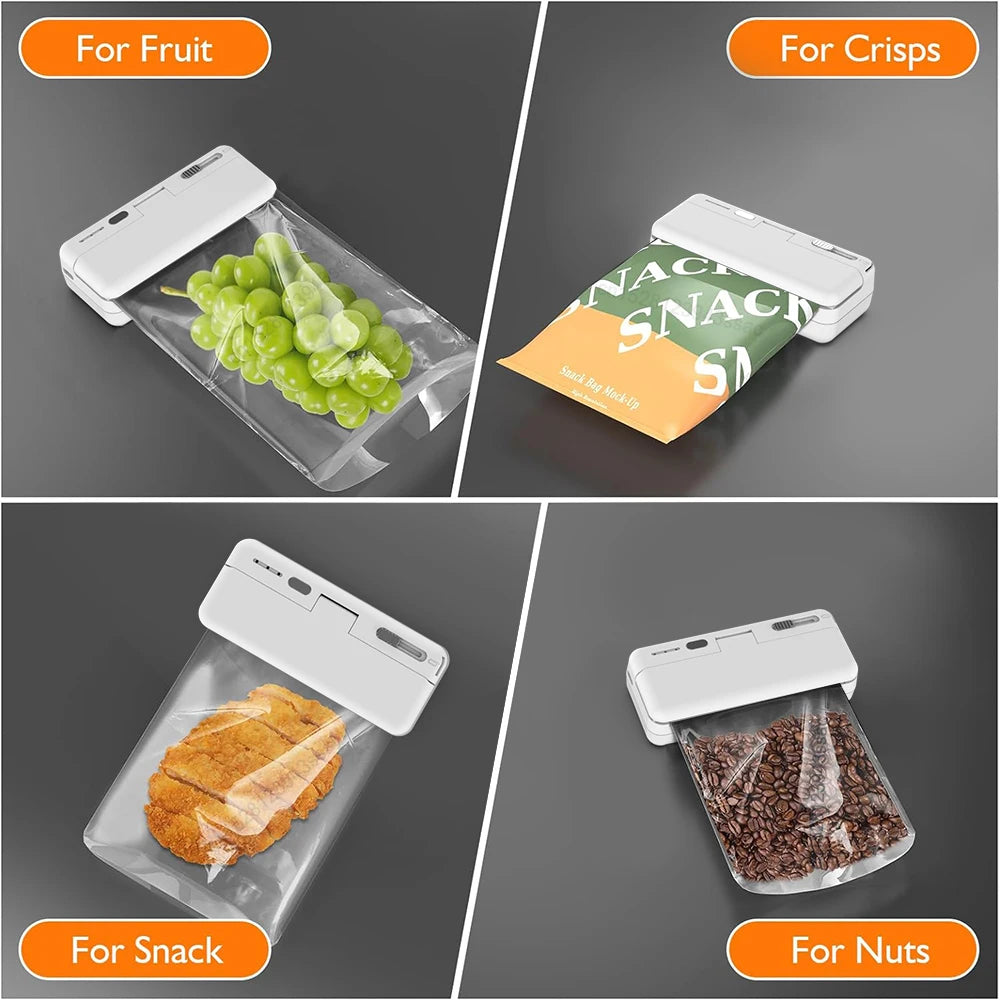 Mini Heat Bag Sealing Machine Package Sealer Bags Thermal Plastic Food Bag Closure Portable Sealer Food Packaging Heat Sealer