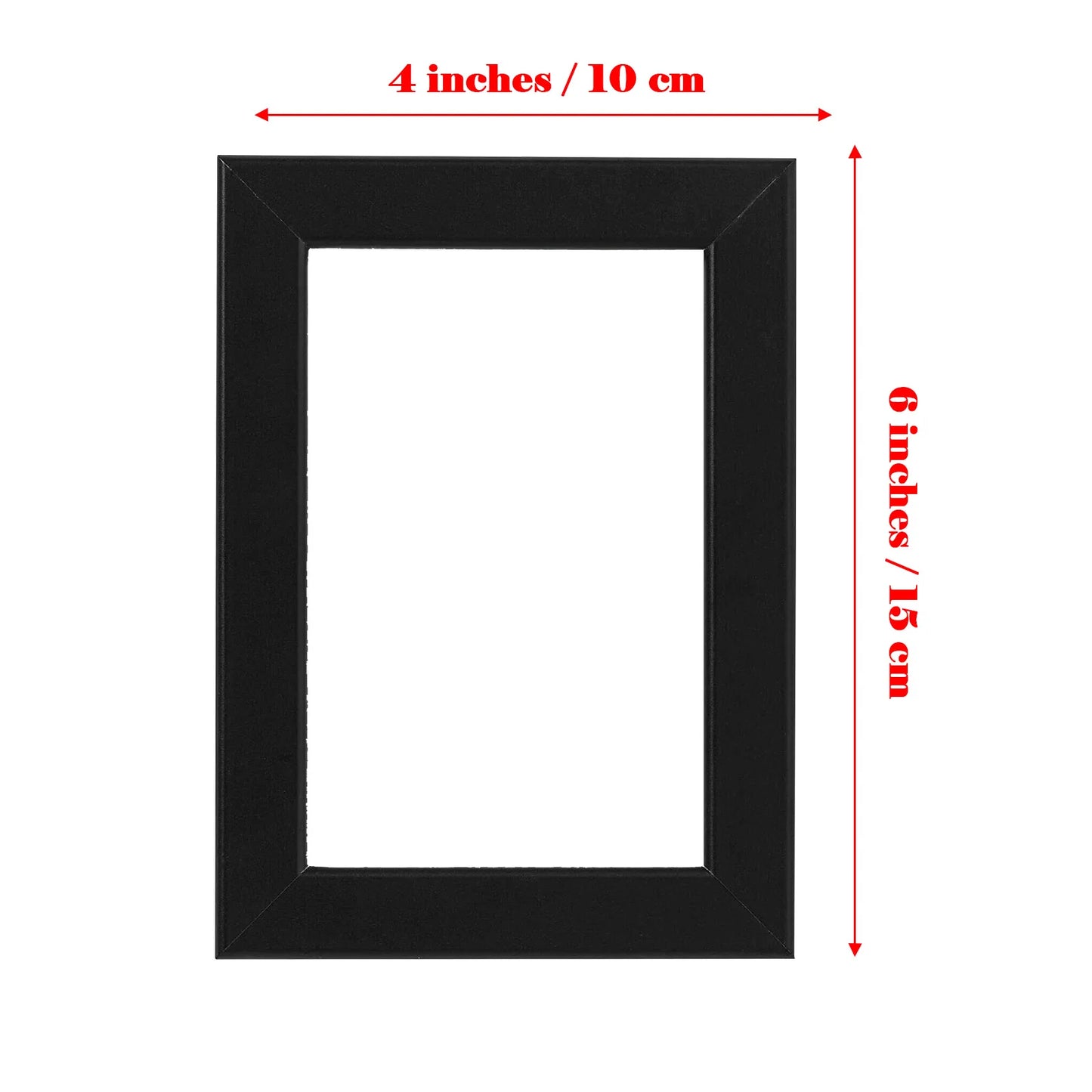 Photo Frames Black Picture Frame Poster Frame 4x6 Inches For Wall Or Tabletop Plastic 6x4 Inch Frame Black Classic Style Square