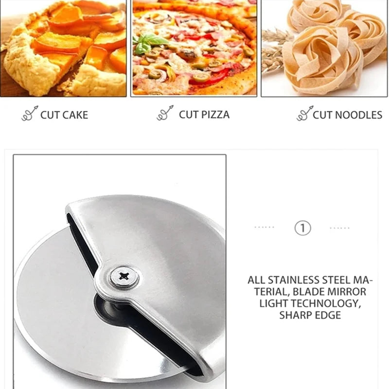 Pizza Cutting Wheel Pizzas Cutter Round Wheel Cutting Blade for Pizza Roulette Rolling Dough Pizza Slicer Cutter Tools