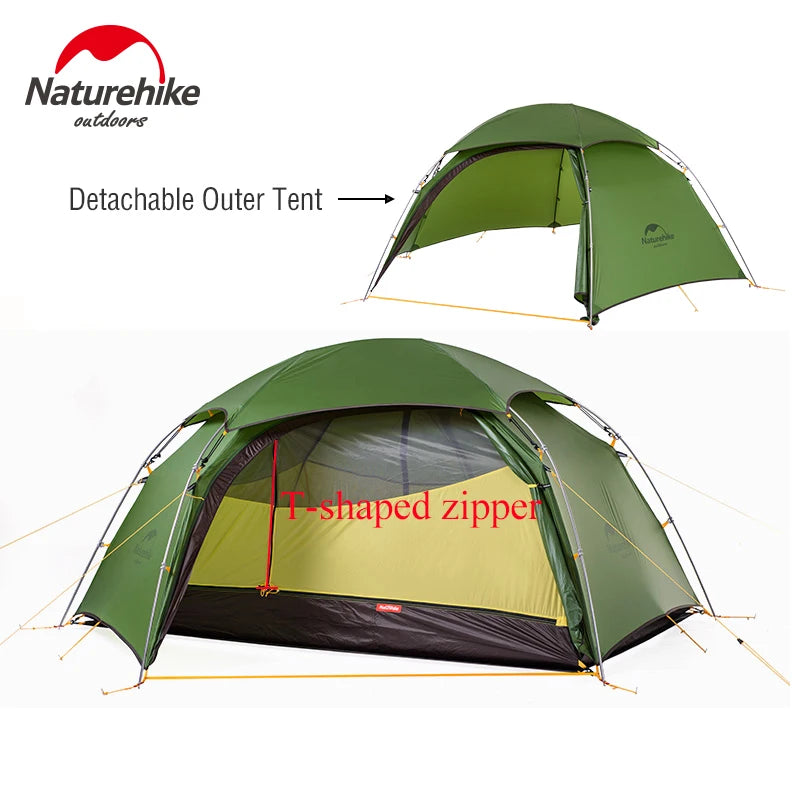 Naturehike Cloud Peak Tent Ultralight Waterproof 2 Person Backpacking Tent Portable Outdoor Hiking Beach 4 Season Camping Tent