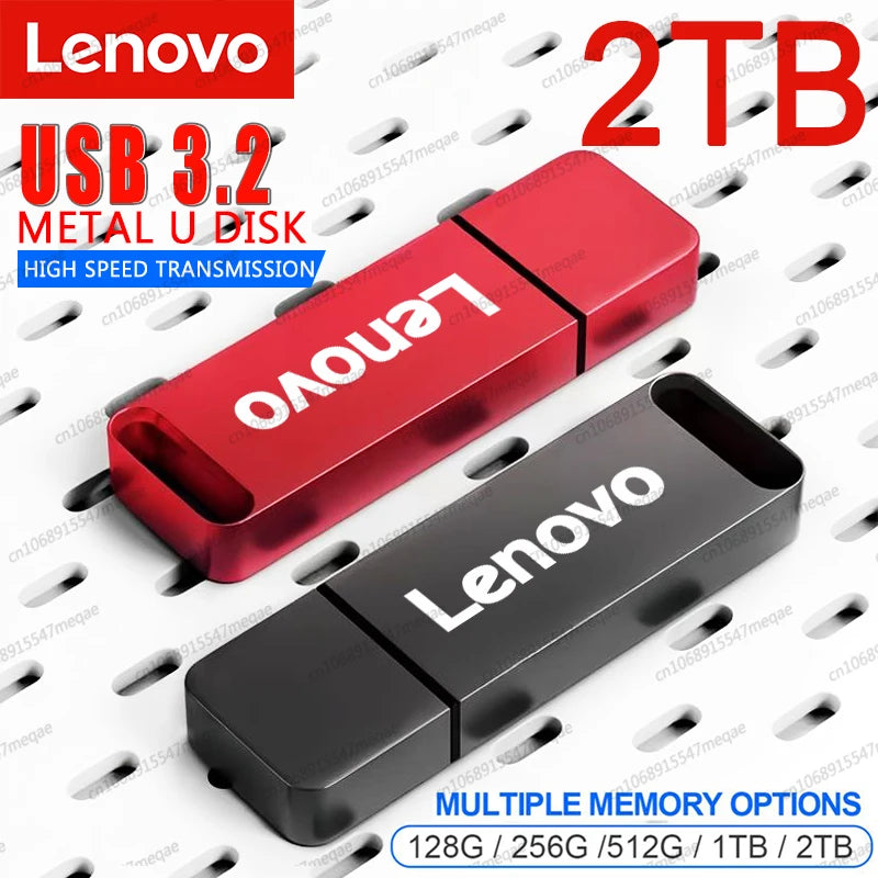 Lenovo Original 2TB USB 3.2 Flash Drive High-Speed Pen Drive 1TB 512GB Metal Waterproof USB Memory For Computer Storage Devices