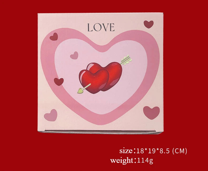 Christmas Creative Heart-piercing Jewelry Box with Eternal Rose Preserved Flowers Party Drawer Box Design Valentine's Day Gifts