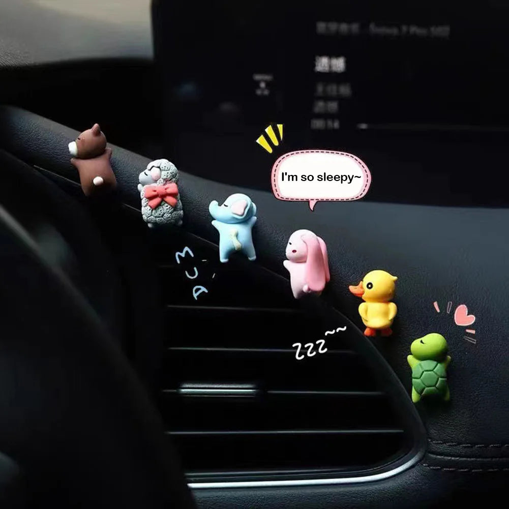 Cute Car Ornaments Car Center Console Display Screen Car Interior Decorations Little Turtle Cute Pendant Doll Girl