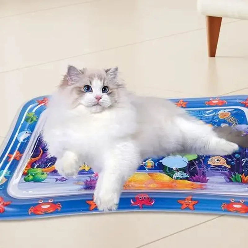 Sensory Cold Cat Game Pad Summer Thick Water Sensory Pet Toy Ocean Theme Cat Sleeping Pad Sensory Baby Prone Pad