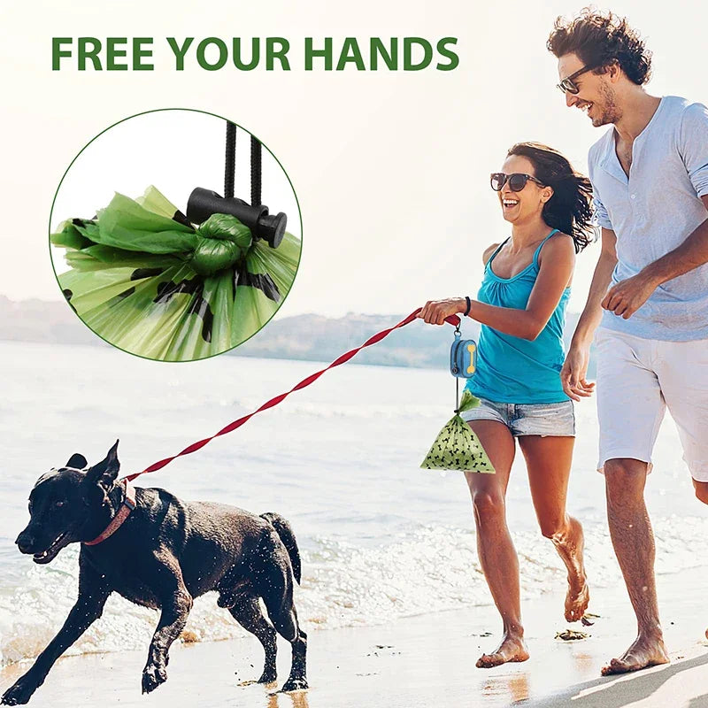 Fashion Dog Poop Bags Holder Fits Any Dog Leash Durable Large Capacity Pet Poop Bag Dispenser Container Training Pouch