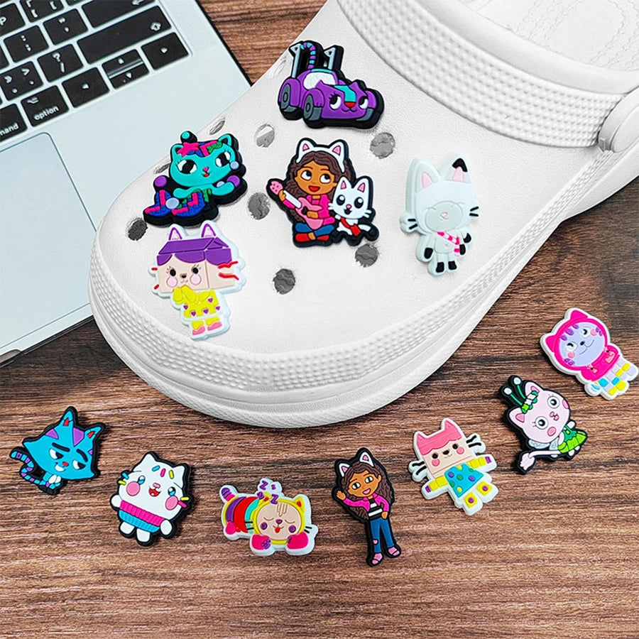 12Pcs Cartoon Shoe Charms, Shoe Decoration Charms,Cute Shoe Charms for Party Birthday Gifts