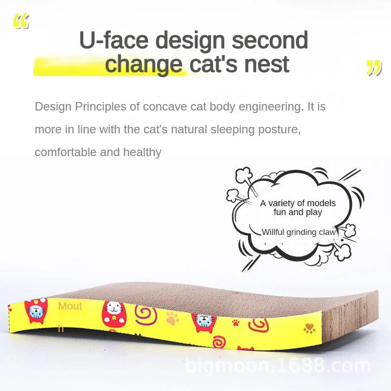 Cat Scratcher Toys Pet Scratching Board Corrugated Cardboard Pad Grinding Nails Interactive Protecting Furniture Cats New Bowl