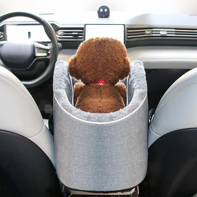 Pets Safety Seat Box Control Console Pet Nest Travel Portable Pet Dog Car Seat Car Armrest Thicken Plush Box For Small Dog Cat