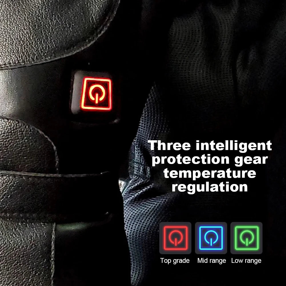 Rechargeable Heating Gloves 3 Temperature Levels Waterproof Electric Winter Gloves Hand Warmer for Outdoor Cycling Skiing Hiking