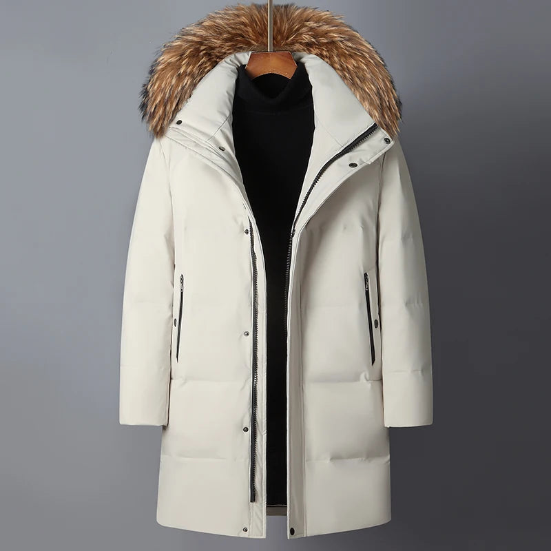 Down Jacket Man Long Men's Puffer Jacket Winter Coats For Men Duck Down Jacket Men Parkas Overcoat Padded Cold Clothes Feather