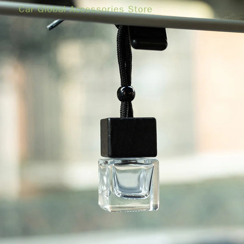 Dyed Square Cap Black Cap Empty Bottle Car Essential Oil Diffuser Fragrance Air Freshener Scent Perfume Bottle Ornament