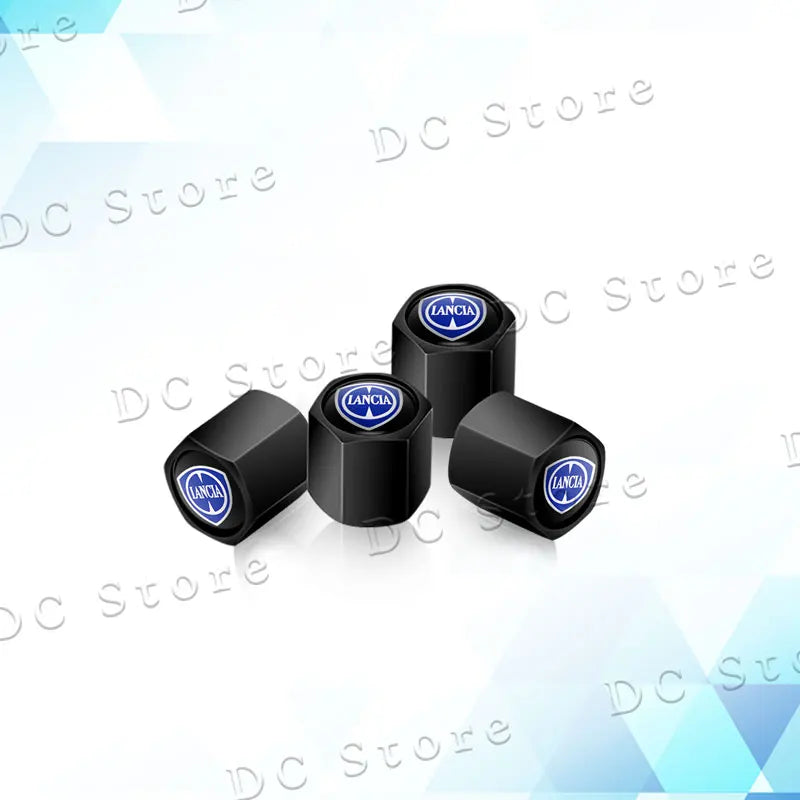 4Pcs Car Decor Metal Emblem Wheel Tire Valve Stem Caps Tyre Air Dust Cover For Lancia Logo Delta 3 Musa Ypsilon Phedra Voyage