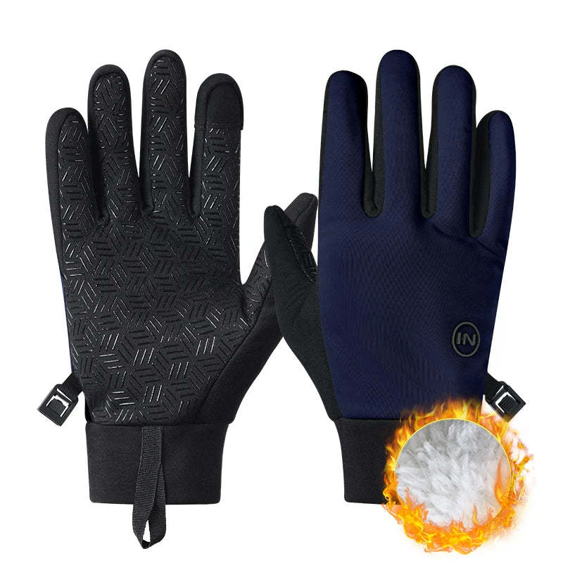 INBIKE Touchscreen Winter Gloves for Men Windproof Thermal Insulated Road Bike Cycling Gloves Man for Cold Weather E-Bike Riding