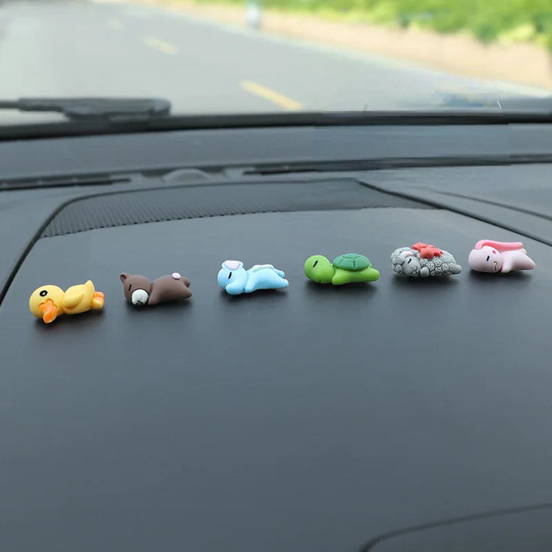 Cute Car Ornaments Car Center Console Display Screen Car Interior Decorations Little Turtle Cute Pendant Doll Girl