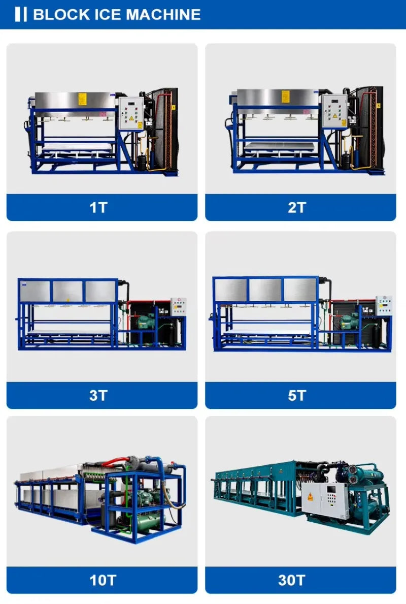 Customized Automatic PLC Controlled Ice Cube Machine 5 Ton/Day Industrial Ice Making Machine for Ice Factory & Beverage Industry