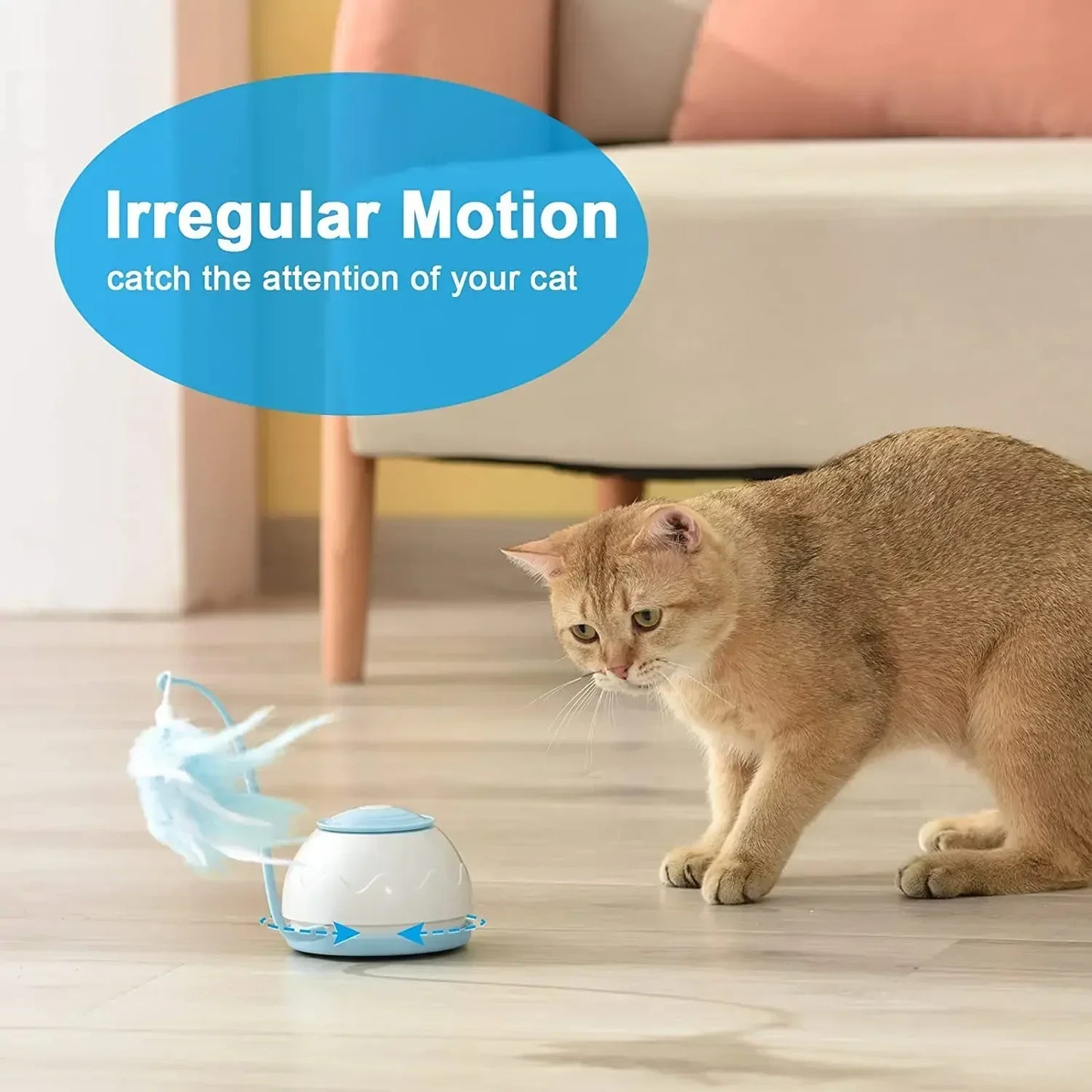 Electric Cat Toy USB Charging 360 Rotating Interactive Puzzle Intelligent Pet Items Cat Teasing Feather Cat Supplies Accessories