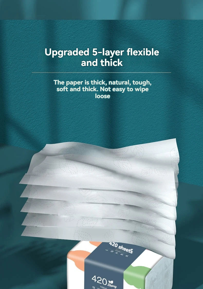 1-9PCS Box Paper Towel Whole Box Affordable Household Toilet Paper Virgin Wood Pulp Paper Towel Home Napkins Toilet Paper