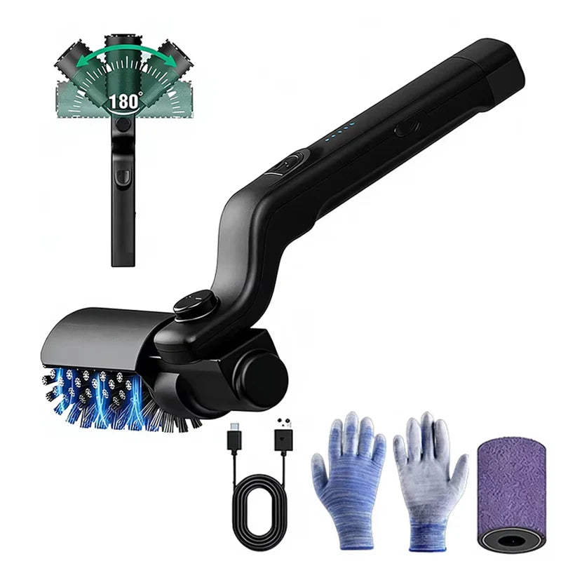 Electric Grill Brush 2600mAh Cordless Rechargeable 3-Speed & Angle Adjust Rotary Grill Cleaning Brush for Barbecue Grates