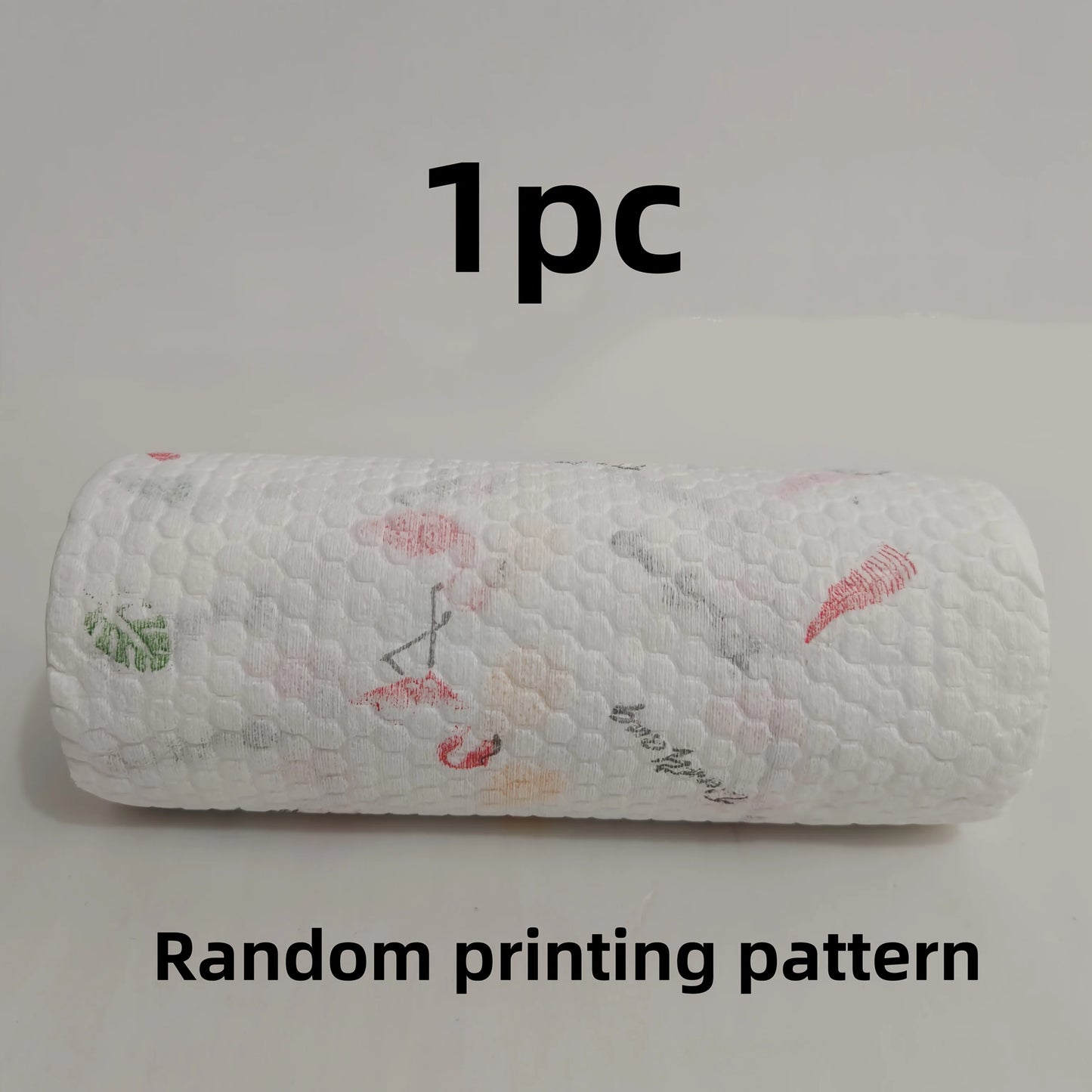 1roll 50pcs Disposable Kitchen Paper Towel, Random Pattern Reusable Washable Cloth for Dishwashing, Cleaning & Oil Absorption