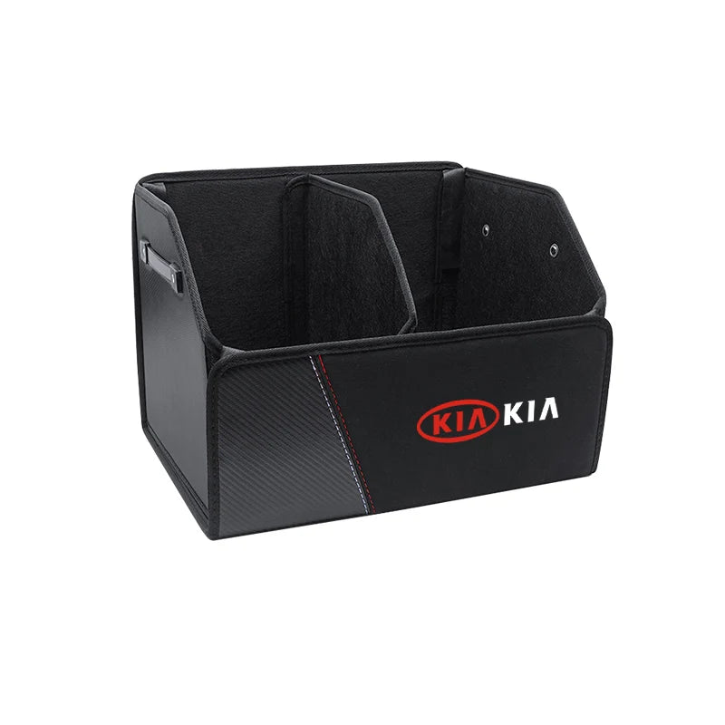 KIA Folding Car Trunk Organizer Box Storage Bag Tools Tidying For KIA EV6 Stinger RIO Sorento Picanto Ceed Borrego Syros K4 K5