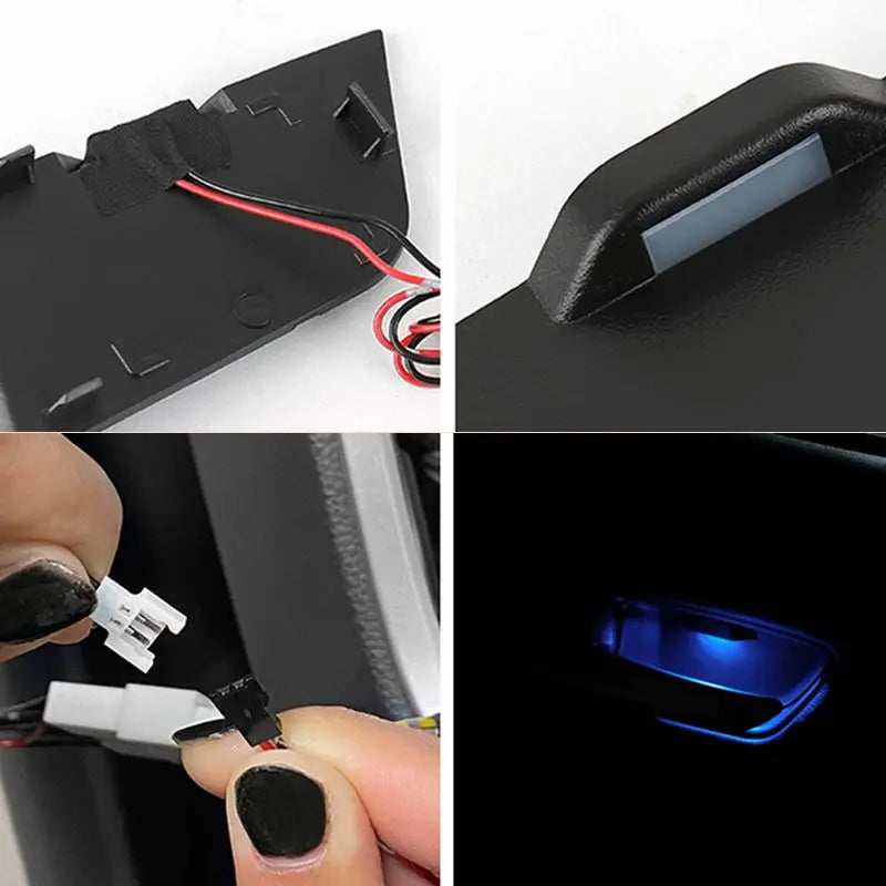 4Pcs LED Door Bowl Light Lamp Rear Handle Decoration Atmosphere Interior Lights For Toyota Corolla altis 2019-2022 Accessories