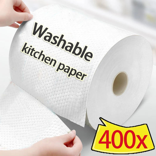 400 rolls of pure white kitchen paper towels: anti stick, durable, reusable - an ideal choice for cleaning and wiping