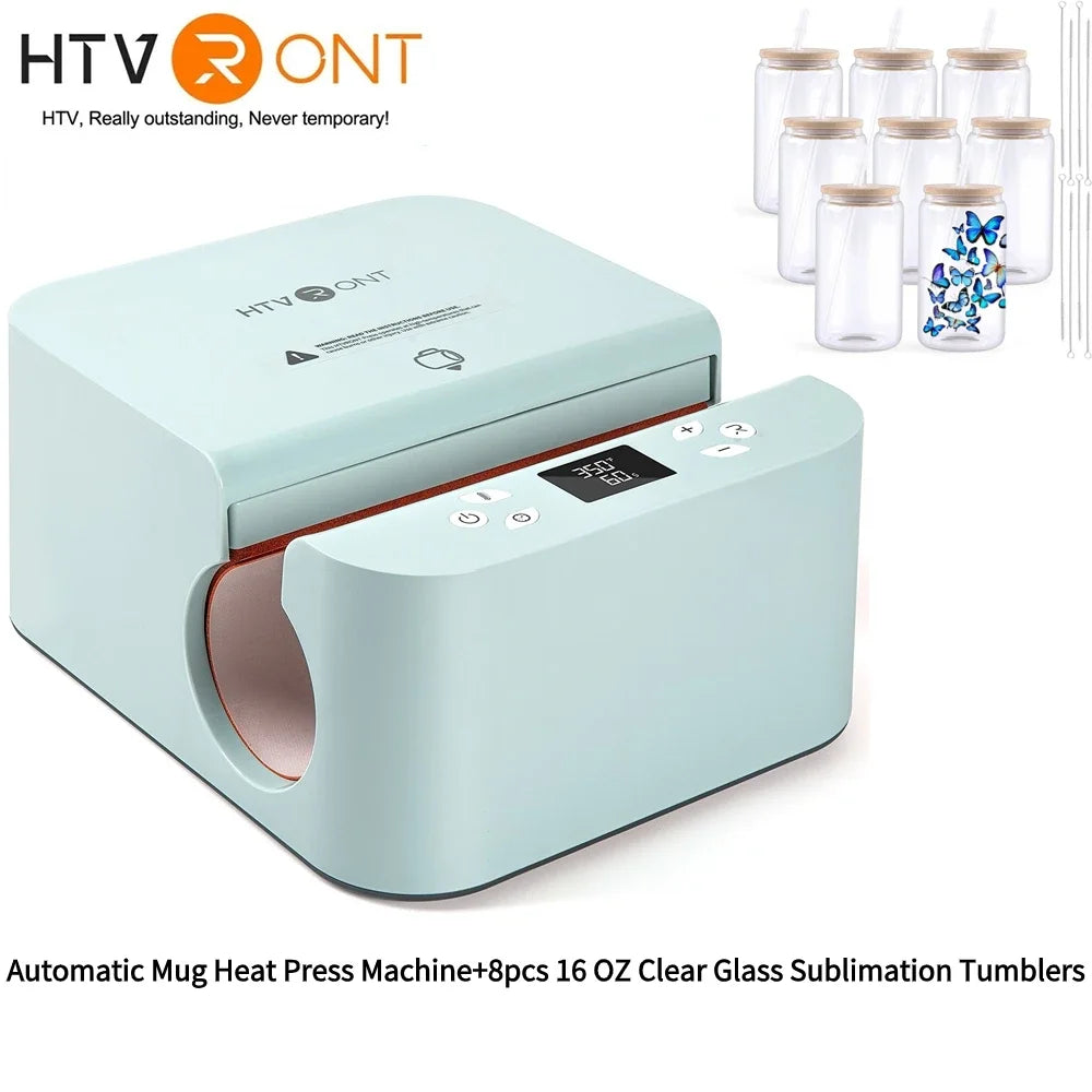 HTVRONT Auto Tumbler Heat Press Machine - Mug Heat Press Heat Up Fast & Even, Professional Tumbler Press High-Security