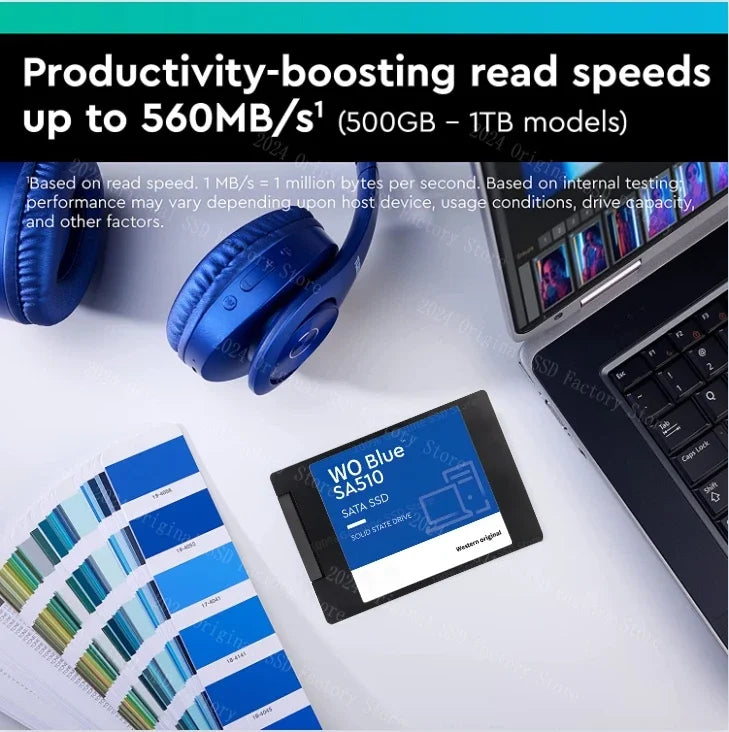 Western original SA510 Blue  500GB 1TB 2TB SSD 2.5 " SATA III Internal Solid State Drive Raed Up to 560 MB/s for Laptop Server