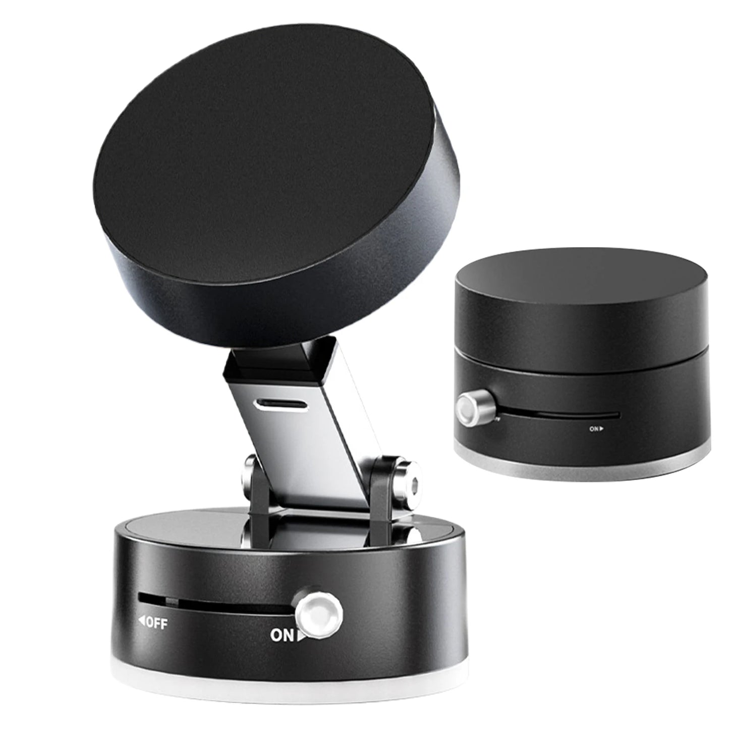 Vacuum Suction Cup Magnetic Car Phone Holder Double-Sided Foldable Magnetic Auto Phone Bracket For Car Interior Accessories