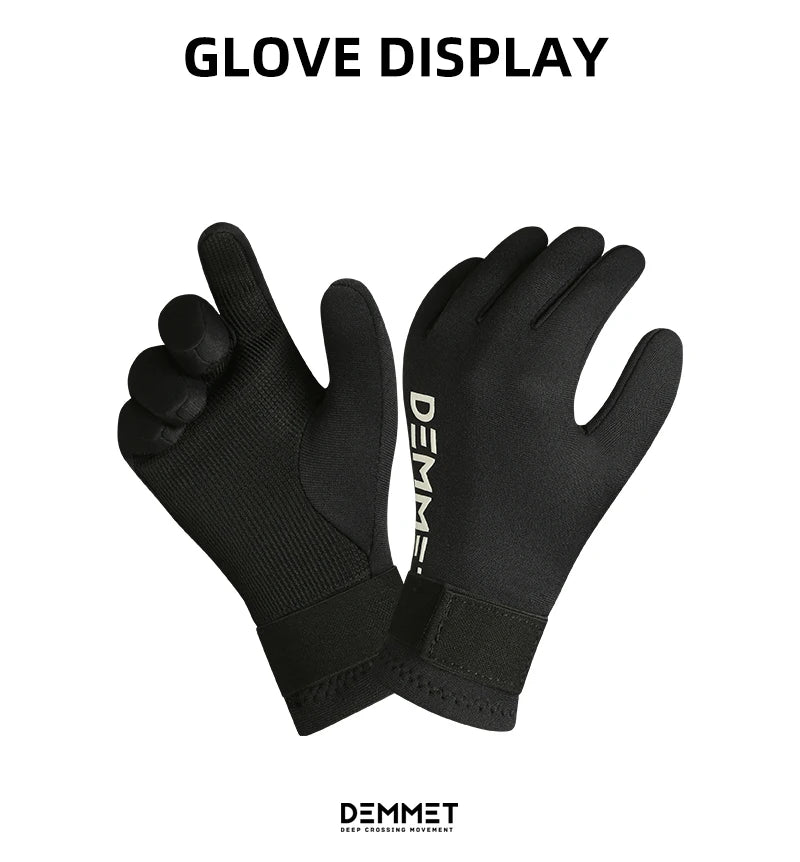 1.5mm Neoprene Diving Gloves Kids Boys Girls Five Finger Warm Wetsuit Winter Gloves Anti Slip for Snorkeling Surfing Fishunting