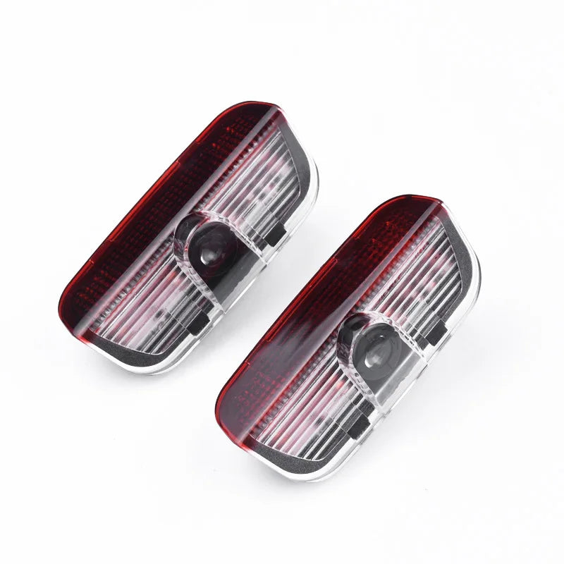 LED Car Decor Door 3D Ghost Shadow Projector Courtesy Lamp For Skoda Superb 2 MK2 Superb 3 2009-2018 Car Accessories Decoration