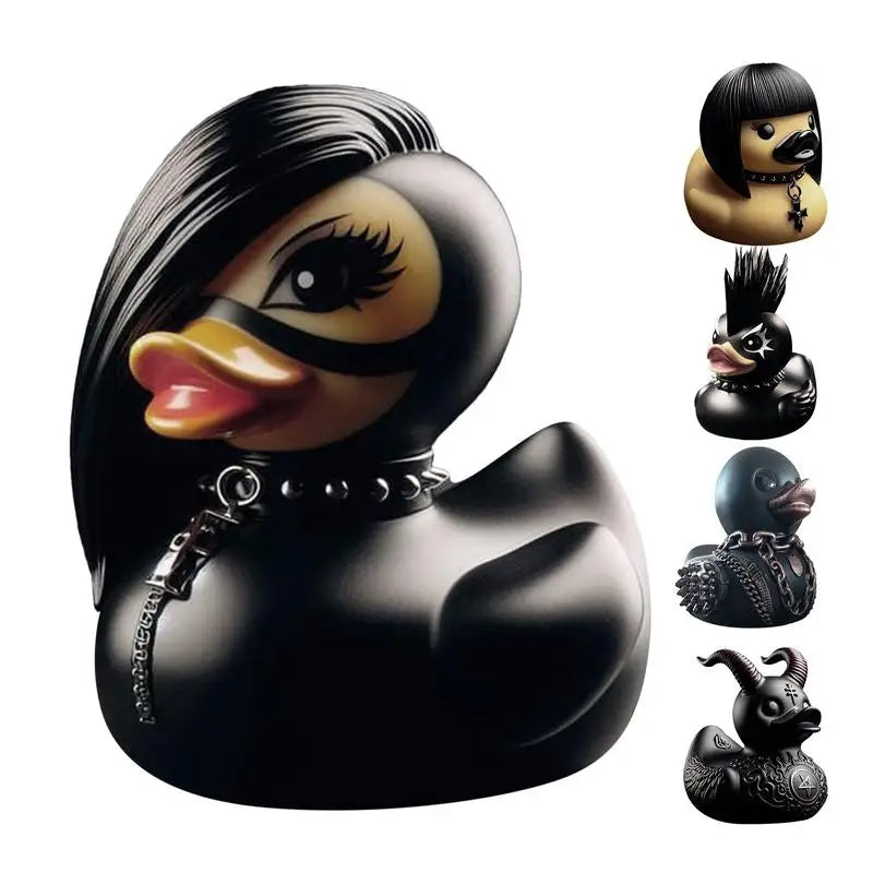 Duck Statue Indoor Gothic Sculpture Punk Animal Figurine Resin Statues Desk Decor Collectible Figurines Satan Duck Decoration