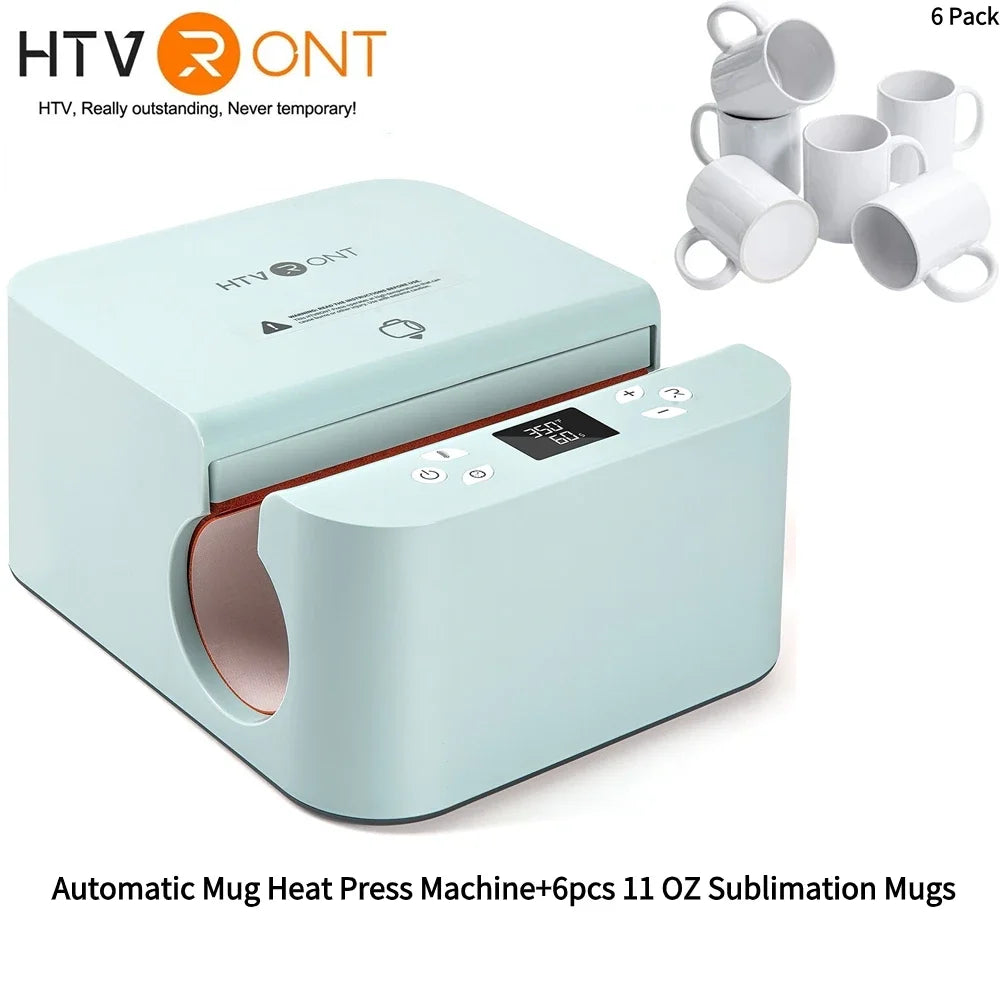 HTVRONT Auto Tumbler Heat Press Machine - Mug Heat Press Heat Up Fast & Even, Professional Tumbler Press High-Security