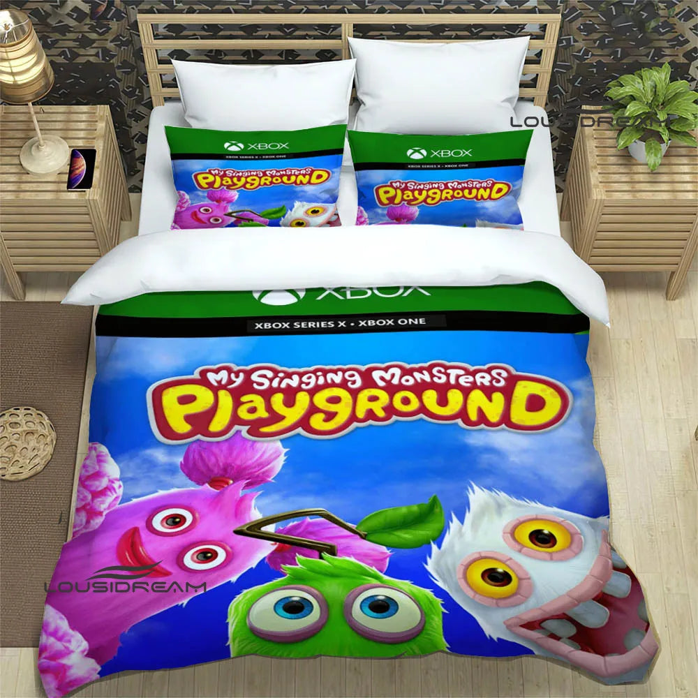 Game My Singing Monsters Bedding Sets exquisite bed supplies set duvet cover bed comforter set bedding set luxury birthday gift