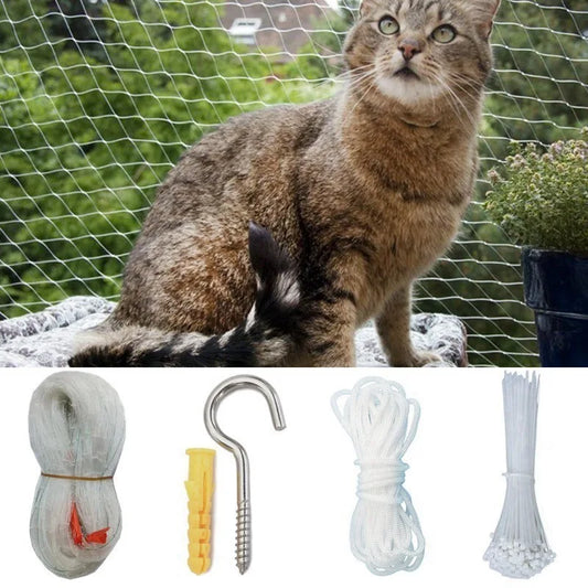 Customizable Net Hole 2cmx2cm Transparent Nylon Cat Safety Net Home Balcony Windows Window Screen Pets Fall Protection Netting