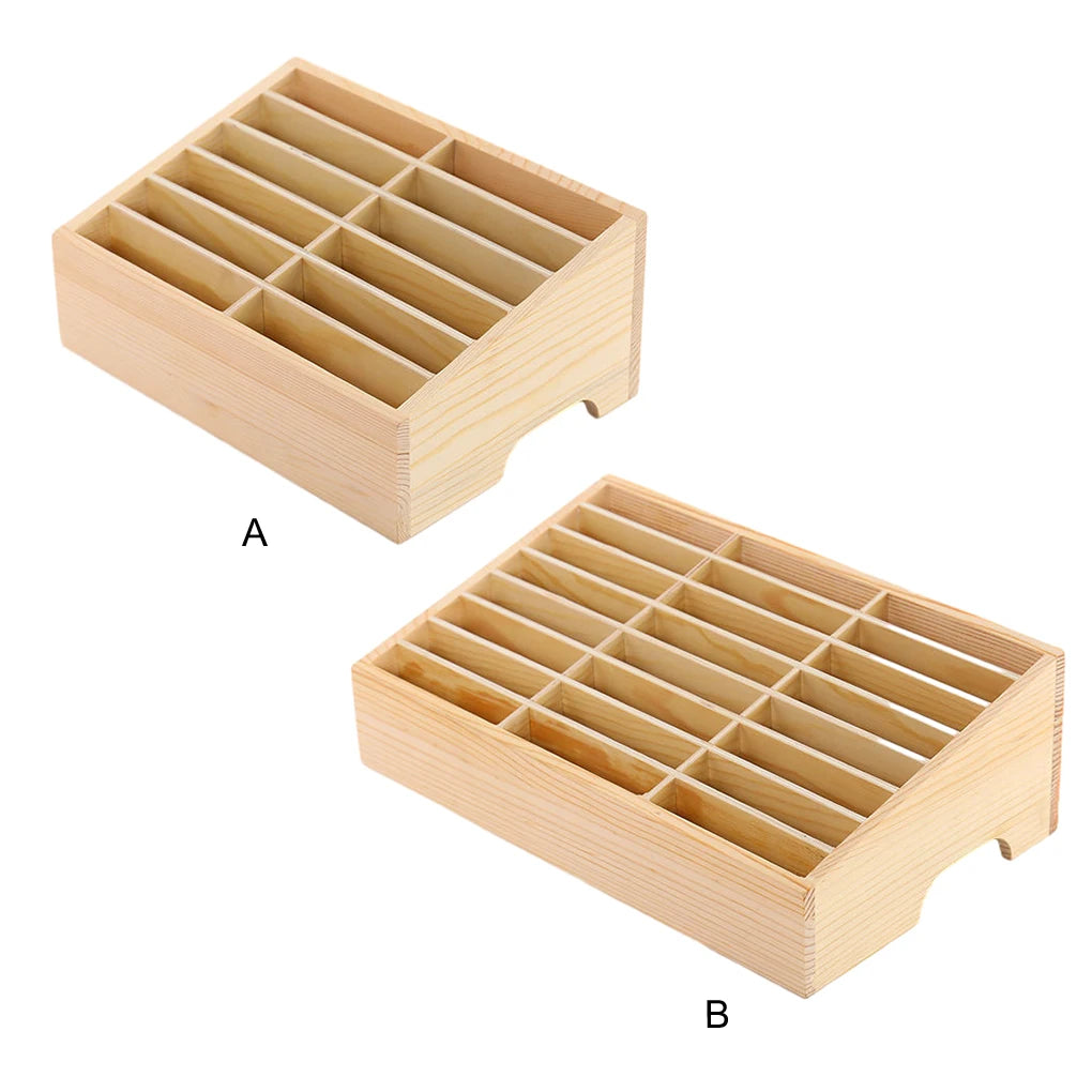 Wooden Mobile Phone Organizer - Clear Texture Light And Convenient Large Capacity Stable And Thick Wooden Storage Box