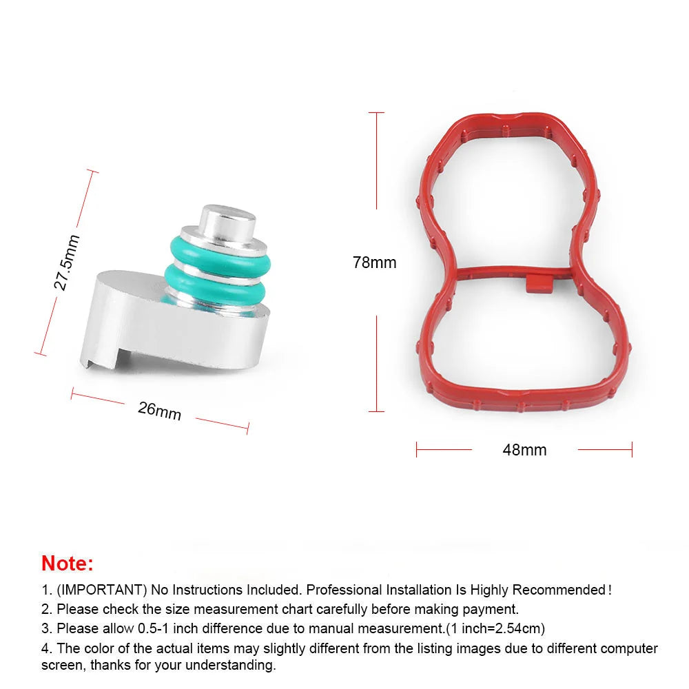 Intake Manifold Swirl Flap Blanking Plug Gasket Set Kit for BMW N57N N57Z 3.0d