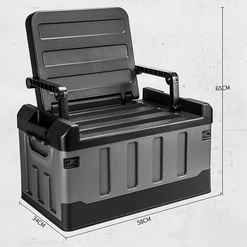 60L Outdoor Storage Box Foldable Storage Box Car Camping Accessories Car Supplies Thickened Storage Box ﻿
