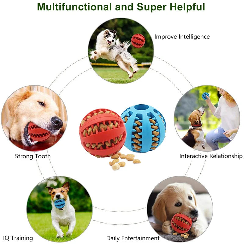 Soft Pet Dog Toys Rubber Dog Ball for Puppy Funny Dog Toys for Pet Puppies Large Dog Tooth Clean Food Ball Toy Dogs Accessoires