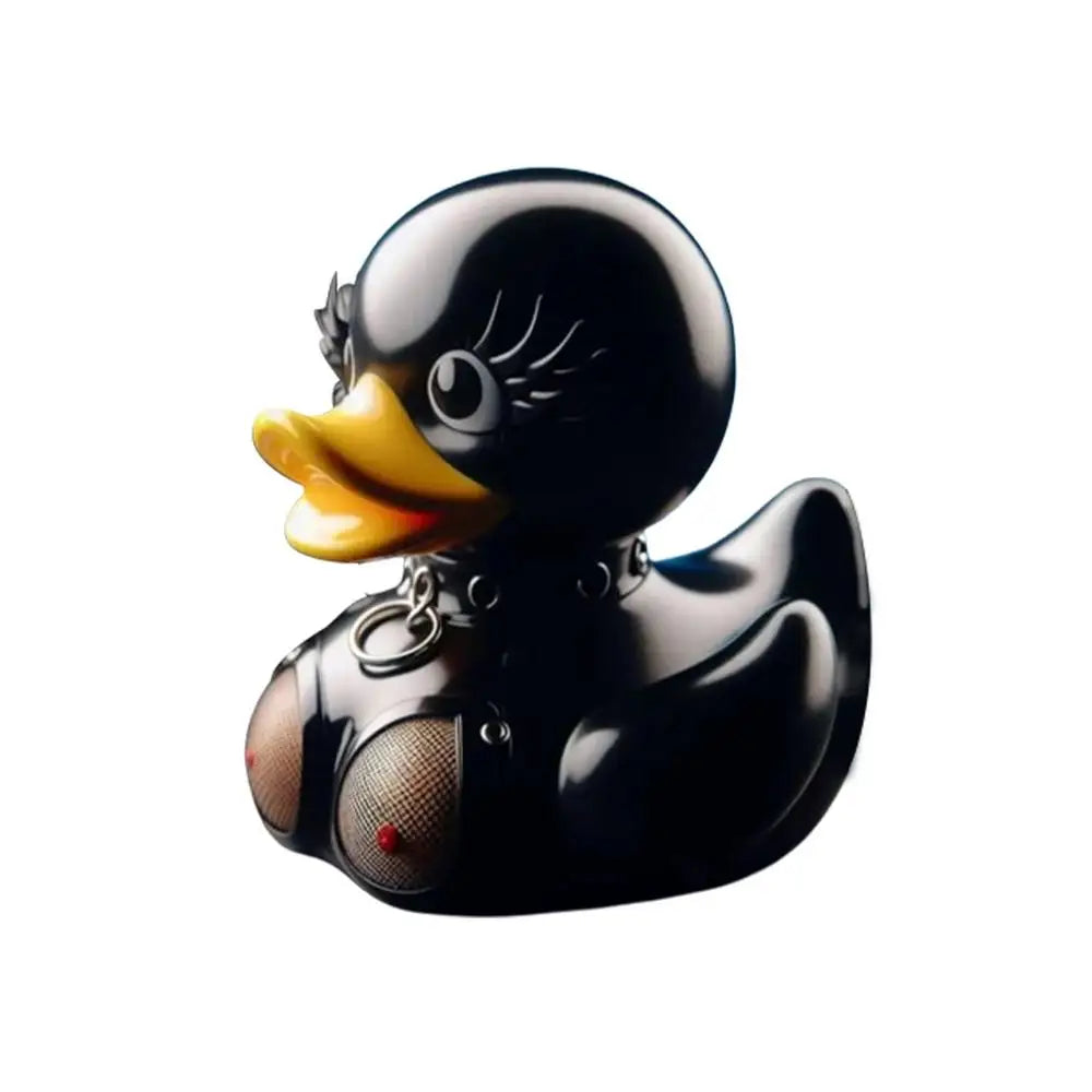 Punk Duck Figurines Punky Animal Desk Figurine Cool Cartoon Resin Duck Statue Decorative Horror Collectible For Desktop