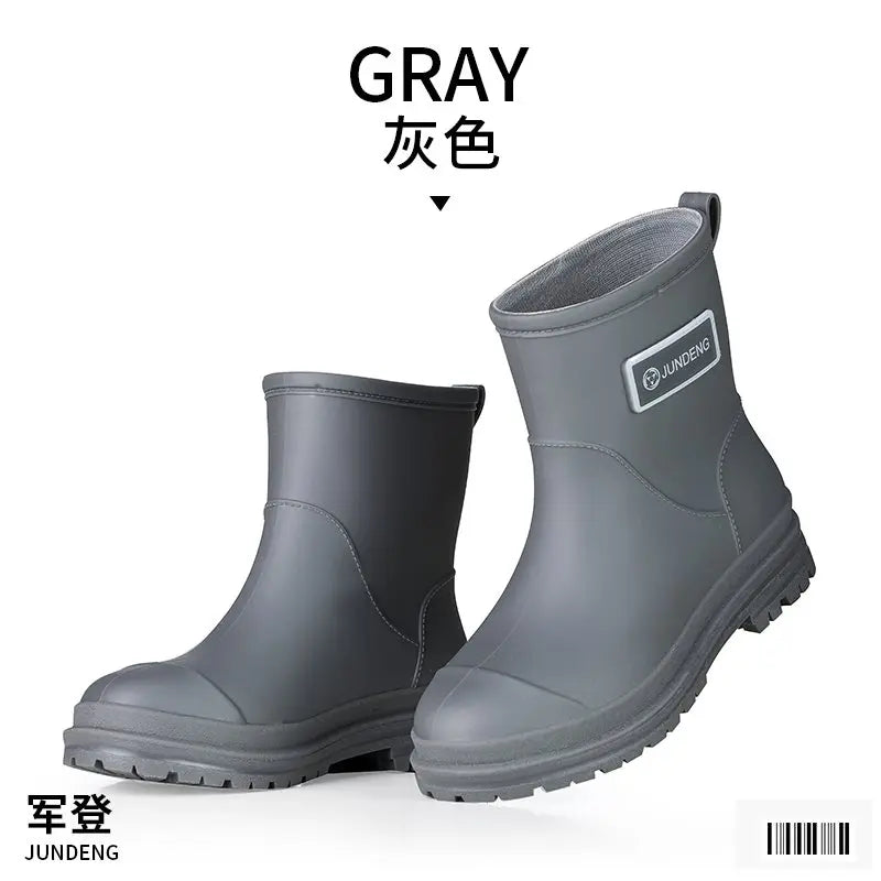 Fashionable Rain Boots for Women Thick Soles Versatile Korean Version Non-slip Wear-resistant, Casual Adult Outdoor Rubber Shoes