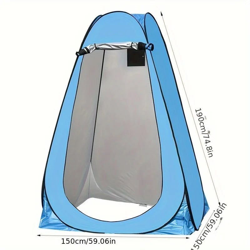 Portable Beach Shower Toilet Changing Tent Sun Rain Shelter Privacy Shelter Tent with Window for Outdoor Camping Bathroom